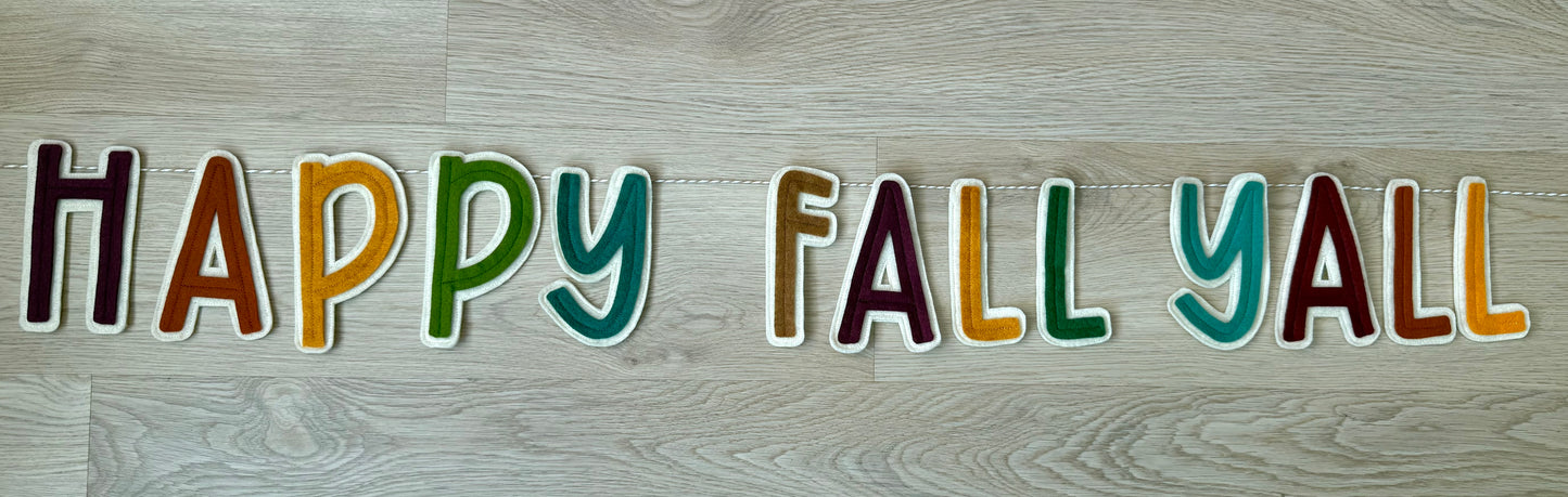 Happy Fall Y’all Garland