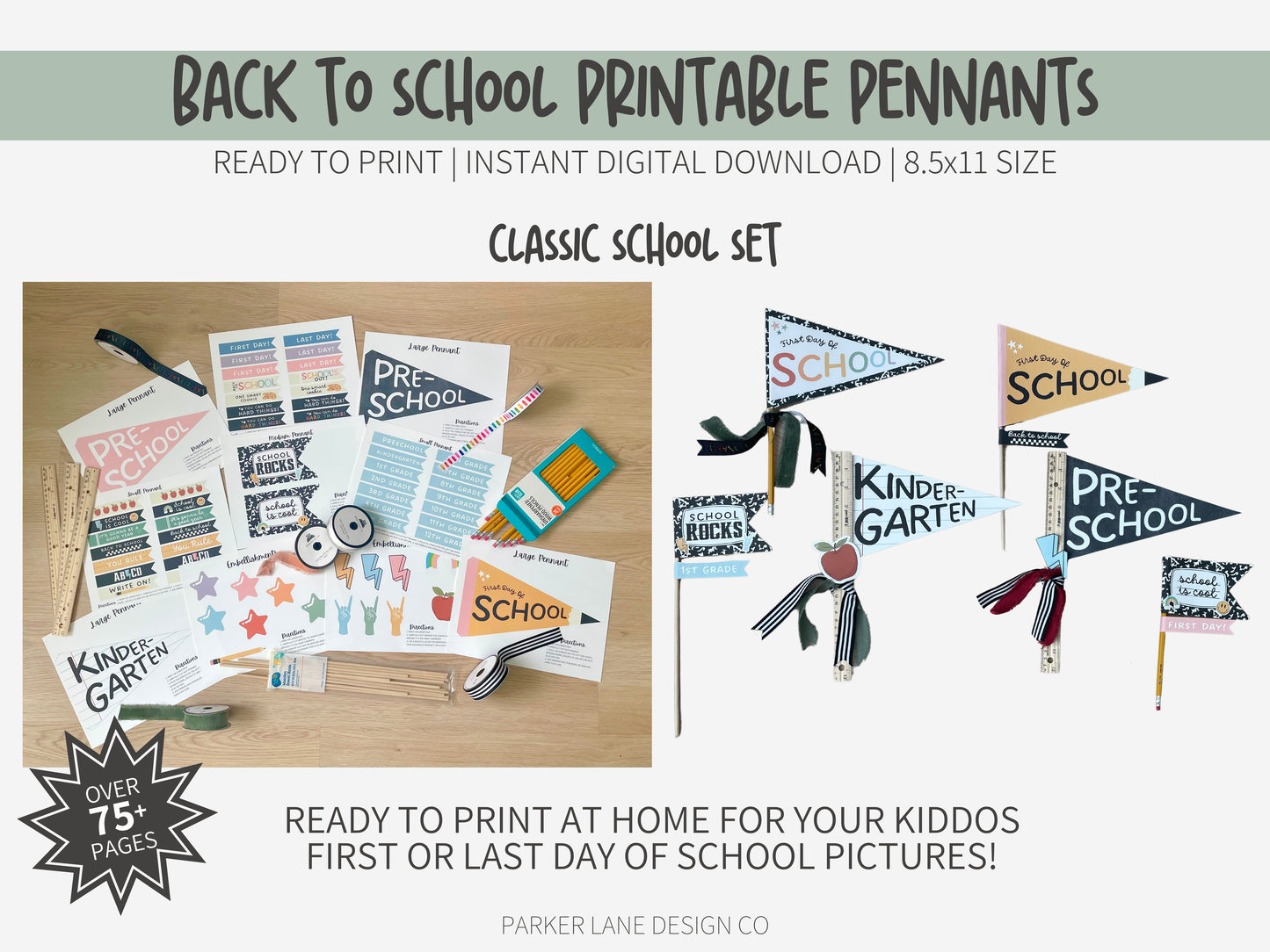 Back to School Pennants-Classic School Set