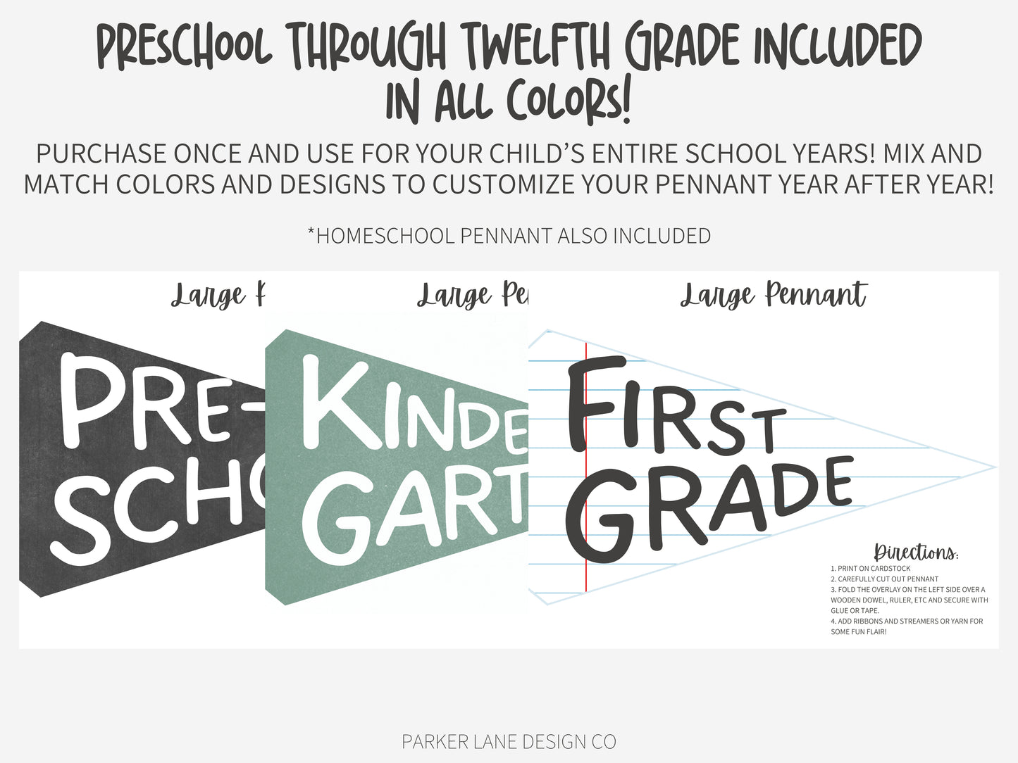 Back to School Pennants-Classic School Set