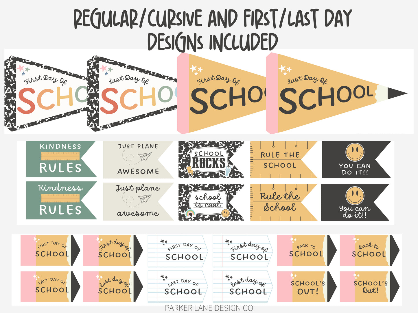 Back to School Pennants-Classic School Set